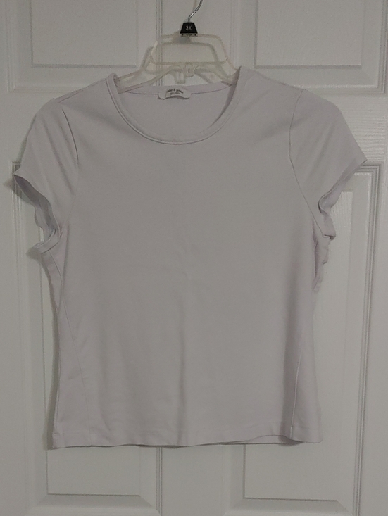 Cable & Gauge Tops - Cable & Gauge Short Sleeve Crewneck Tee in White Women's Size Medium